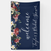 Bourgondische marinedouche welkomstbanner spandoek (Verticaal)