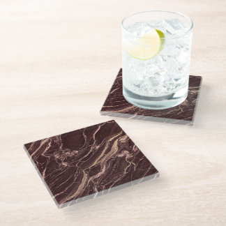 Bourgondische marmer elegante luxe moderne estheti glazen onderzetter