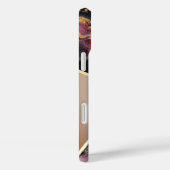 Bourgondische marmeren textuur, geometrisch Case-Mate iPhone case (Achterkant / Rechts)