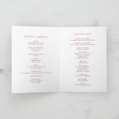 Bourgondische Minimalistische Elegante Script Brui Programma (Binnen)