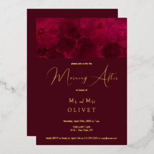 Bourgondische passie 's morgens na folie uitnodiging