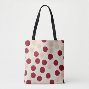 Bourgondische polka stippen draagtas