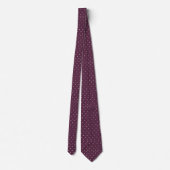 Bourgondische polka stippen stropdas (Achterkant)
