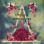 Bourgondische prinses Quinceañera Verjaardag Welko Acryl Bord (Neutraal)