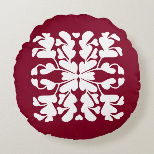 Bourgondische rode deco rond kussen