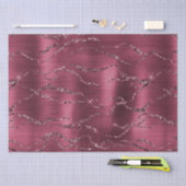 Bourgondische rode glitter strepen tissuepapier (Craft)