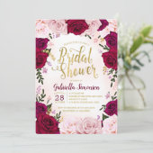 Bourgondische rode wijn roze rozen Vrijgezellenfee Kaart (Staand voorkant)