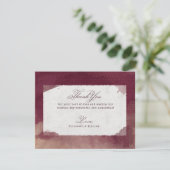 Bourgondische rode wijn Waterverf rustieke herfst Informatiekaartje (Staand voorkant)