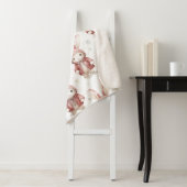 Bourgondische rode witte konijnen sherpa deken (In situ)