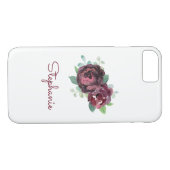 Bourgondische Rozen  Waterverf Case-Mate iPhone Case (Achterkant (Horizontaal))