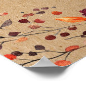 Bourgondische rustieke Herfst verliefd bruiloft we Poster (Hoek)