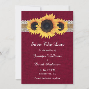Bourgondische Rustieke Oude Zonnewedding Save The Date