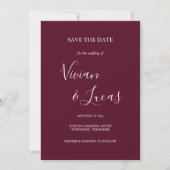 Bourgondische Script Trouwkaart Save the Date (Voorkant)