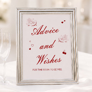 Bourgondische Valentijn Bruiloft Feest Advies en W Poster
