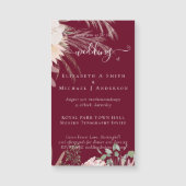 Bourgondische wijn Pampas gras tropische bruiloft (Voorkant)