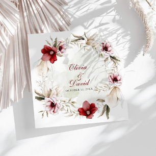 Bourgondische Winter Elegantie Bruiloft Servet