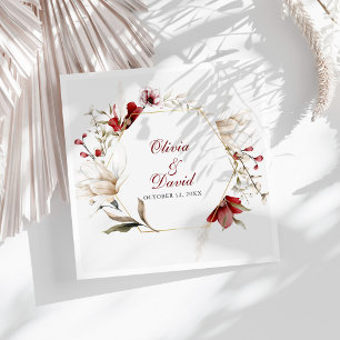 Bourgondische Winter Elegantie Bruiloft Servet