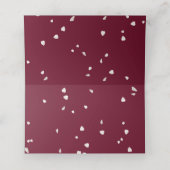 Bourgondische witte bloesem bloemenbruiloft (Binnenkant ongevouwen)