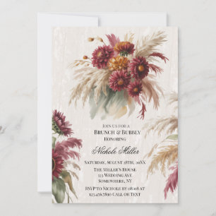 Bourgondische Zonnebloem & Pampas Gras Brunch & Mo Kaart