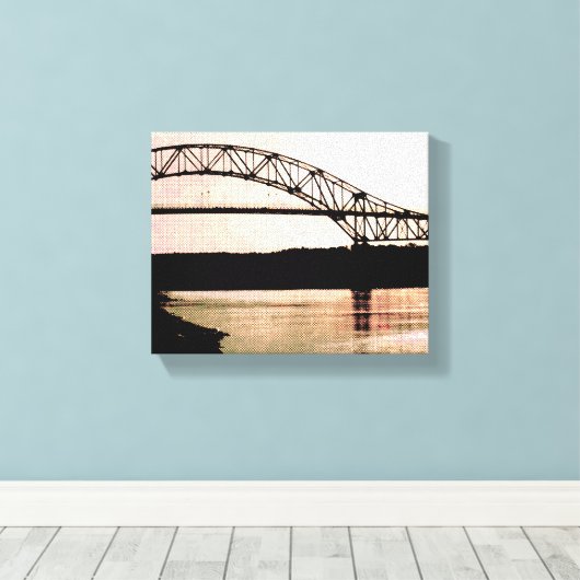 Bourne Bridge 1 Canvas Afdruk (Insitu (Houten vloer))