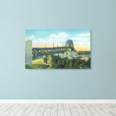 Bourne-brug over het Uitzicht van het Kabeljauwkan Canvas Afdruk (Insitu (Houten vloer))