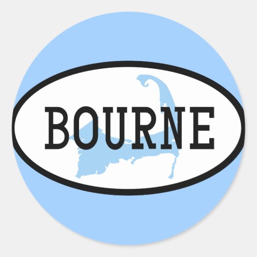Bourne, MA Sticker (Voorkant)