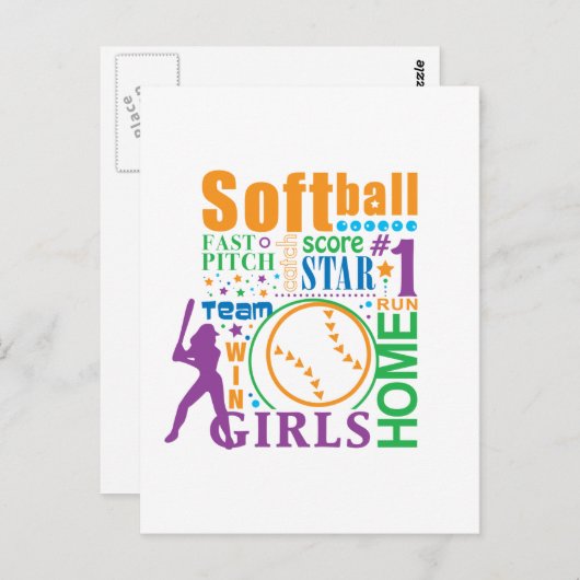 Bourne Softball Briefkaart (Voorkant / Achterkant)