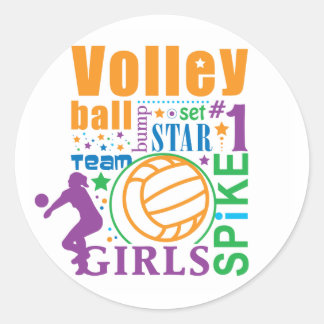 Bourne Volleyball Ronde Sticker