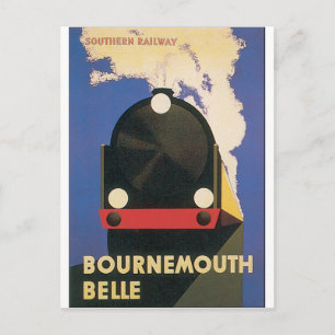 Bournemouth Belle Vintage Travel Poster Briefkaart