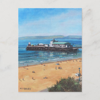 Bournemouth Pier Summer Morning van Cliff Top Briefkaart