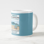 Bournemouth Retro Seaside Extra Grote Beker (Voorkant rechts)