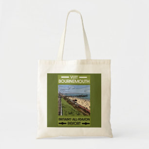 Bournemouth  Retro Seaside Tote Bag