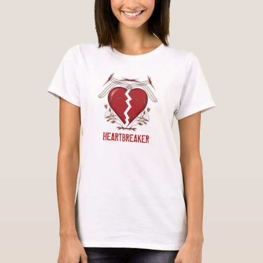 Bourreau des coeurs : T-shirt blanc de dames : (Devant)