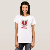 Bourreau des coeurs : T-shirt blanc de dames : (Devant entier)