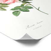 Boursault Roos  Floral Pink Rose Poster (Hoek)