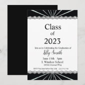 Bourse de diplômés Invitation noir et blanc 2023 (Devant / Derrière)