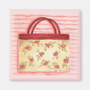 Bourse florale - aimant