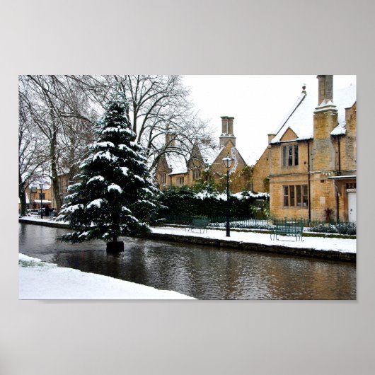 Bourton op de Katoeages met de waterkerst Poster (Voorkant)