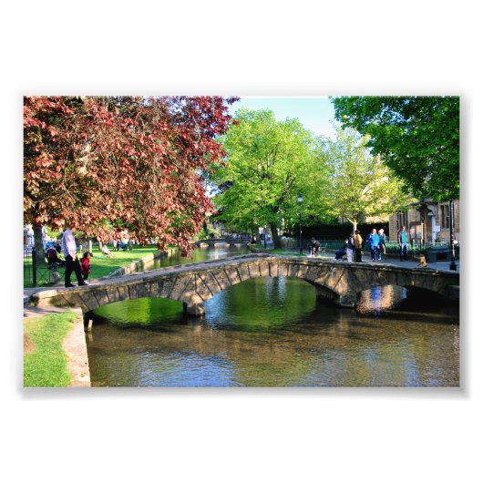 Bourton op de waterkrammen Engeland Foto Afdruk (Voorkant)