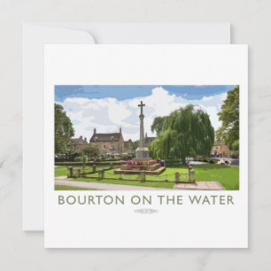 Bourton op het Poster van de waterspoorweg Feestdagenkaart