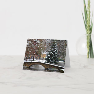 Bourton sur l'eau Carte Cotswolds Arbre de Noël