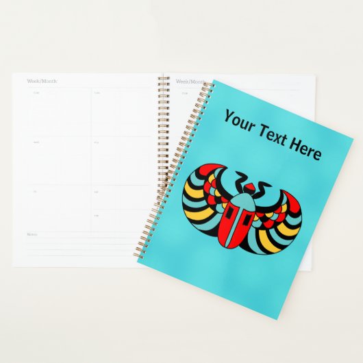 Bousier Abstrait de couleur vive Aqua Bleu (Devant avec enveloppe)