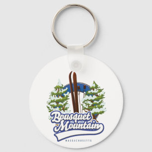 Bousquet Mountain Massachusetts Ski logo Sleutelhanger