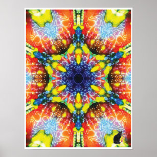 Boussole cinétique Collage Kaleidoscope Poster