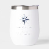 Boussole nautique Faveur de mariage personnalisée (Gauche)