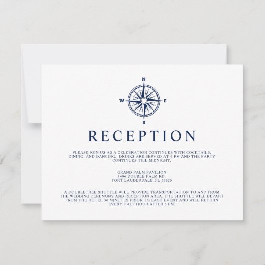 Boussole nautique Rose des vents | Invitation de r (Devant)