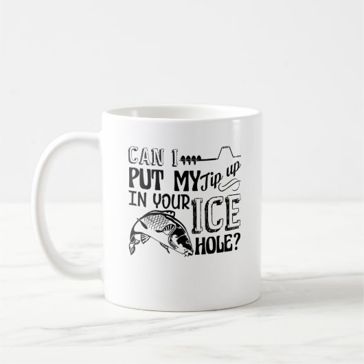 Bout de pêche de glace vers le haut de tasse de (Gauche)