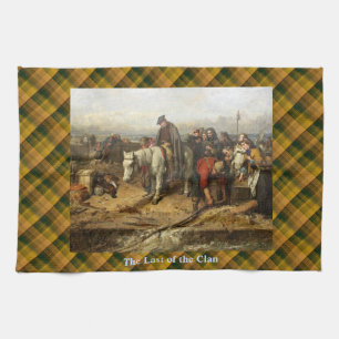 Bout d'écossais de la serviette de thé de peintu