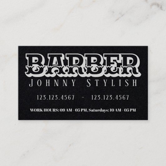  boutbarber visitekaartje (Voorkant)