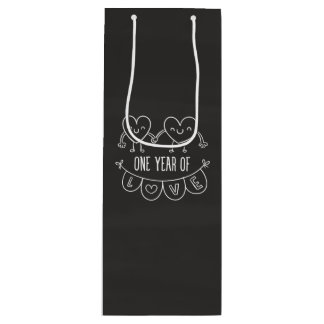 Bouteille 1er anniversaire cadeau pour son sac cadeau de vin